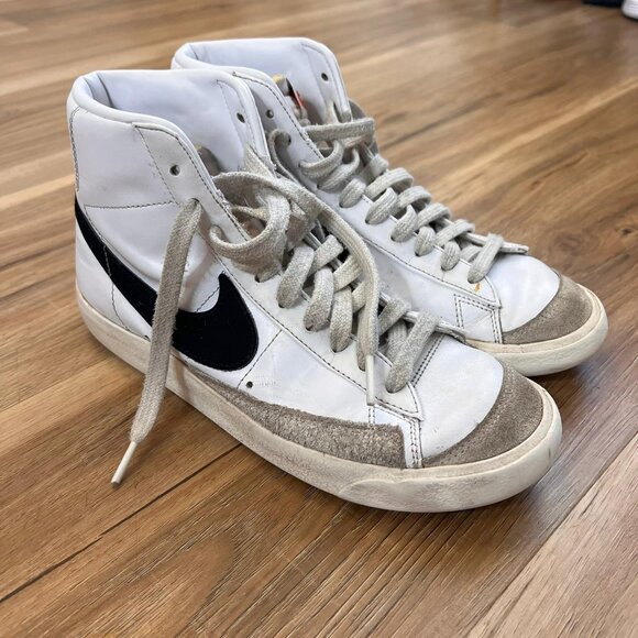 Nike Blazer Mid '77 – White/Black – Women’s 8.5 / Men’s 7 – Classic Athletic Sne - Picture 1 of 6